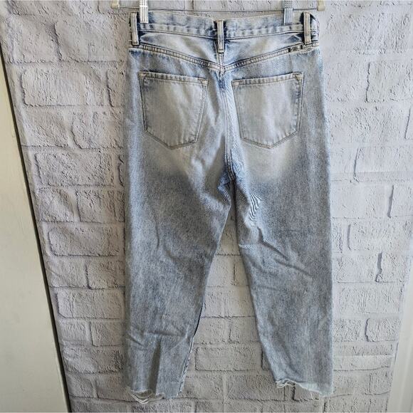 Kancan High Rise Straight Light Wash Distressed Jeans KC8667L Size 5/26 - Picture 3 of 13
